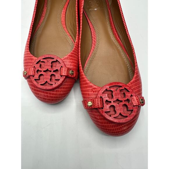 Tory Burch 11158597 Mellon Mini Miller Matte Micro Tejus Print Flats - Size 8M - Picture 2 of 5